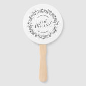 パーソナライズされたたった今結婚しましたフローラ |ハンドファン ハンドファン (裏面)