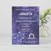 パーソナライズされたてんびん座 ギャラクシー パーティー 招待状 (スタンド正面)