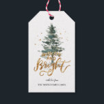 パーソナライズされたとメリーBright Christmas Gift Tags ギフトタグ<br><div class="desc">そしてモダンエレガントデザインはパインの木と明るいメリークリスマスの休日のラベルを印刷したカスタマイズあなたのテキストと一緒にギフト。このクリックテンプレートを修正するにはカスタマイズ、「IT」ボタンをクリックし、デザインツールを使用して下さい。このデザインに一致する他の製品については、グラフィックアートデザインストアをご覧ください。</div>