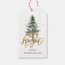 パーソナライズされたとメリーBright Christmas Gift Tags
