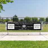 パーソナライズされたと2つのフォトアニバーバナーの色 横断幕 (インサイチュ)