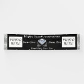 パーソナライズされたと2つのフォトアニバーバナーの色 横断幕 (横)