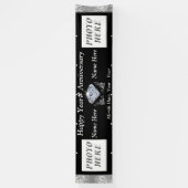 パーソナライズされたと2つのフォトアニバーバナーの色 横断幕 (縦)