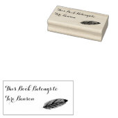 ～パーソナライズされたに属する羽毛ゴム印鑑 ラバースタンプ (押印)