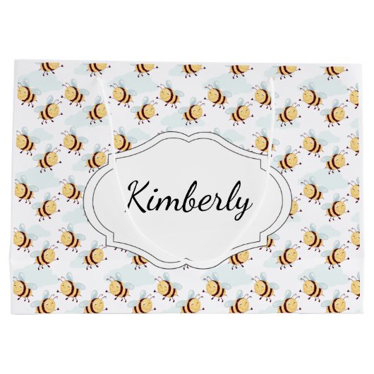 パーソナライズされたのまわりに ラージペーパーバッグ (裏面)