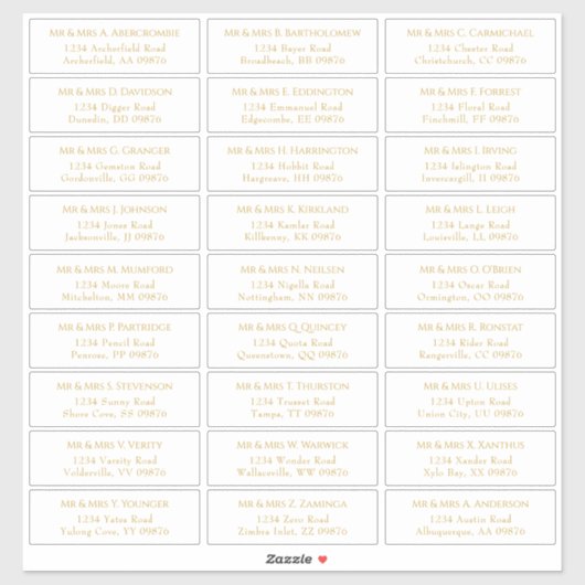 パーソナライズされたのエンベロ結婚ープ住所 シール (シート)