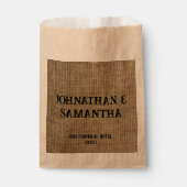 パーソナライズされたのバ素朴ラ結婚ップ自然パターン フェイバーバッグ (正面)