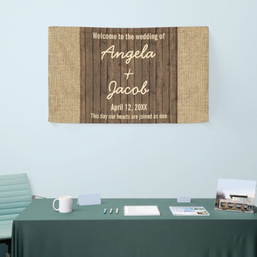 パーソナライズされたのバ結婚ナーバ素朴ーラップ 横断幕 (トレードショー)