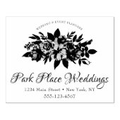 パーソナライズされたのビジネス結婚ロゴフローラブーケ ラバースタンプ (インプリント)