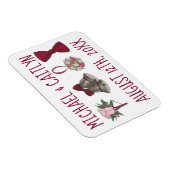 パーソナライズされたのベル結婚フラワーボウタイブーケ マグネット (右側)