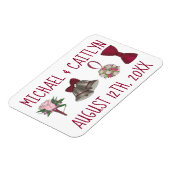 パーソナライズされたのベル結婚フラワーボウタイブーケ マグネット (左側)