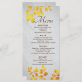 パーソナライズされたのメ結婚ニュー メニュー (正面/裏面)