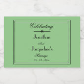 パーソナライズされたの名結婚前ヴィンテージシック・ミニ リキュールボトルラベル (シングルラベル)