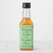 パーソナライズされたの名結婚前ヴィンテージシック・ミニ リキュールボトルラベル (正面)