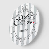 〜パーソナライズされたの夫人 ラージ壁時計 (傾斜)