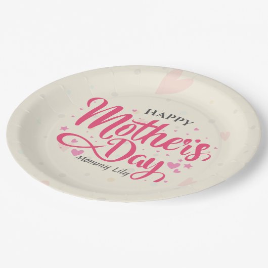 パーソナライズされたの母の日|紙プレート ペーパープレート (アングル)