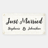 パーソナライズされたの結婚たった今結婚しました車\トラック 横断幕 (横)