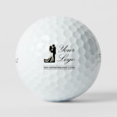 パーソナライズされたの結婚アイディアカスタムデザインの追加 ゴルフボール (正面)