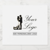 パーソナライズされたの結婚アイディアカスタムデザインの追加 スパークリングワインラベル (シングルラベル)