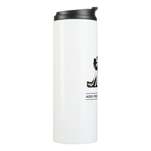 パーソナライズされたの結婚アイディアカスタムデザインの追加 タンブラー (回転左)