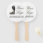 パーソナライズされたの結婚アイディアカスタムデザインの追加 ハンドファン (正面&裏面)