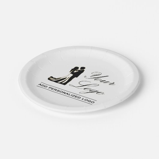 パーソナライズされたの結婚アイディアカスタムデザインの追加 ペーパープレート (アングル)