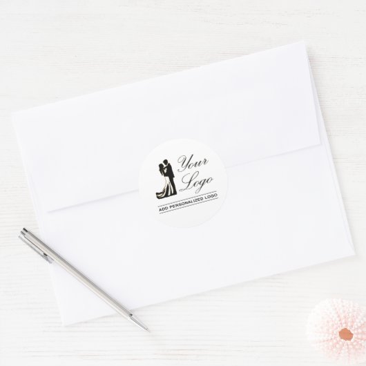 パーソナライズされたの結婚アイディアカスタムデザインの追加 ラウンドシール (封筒)