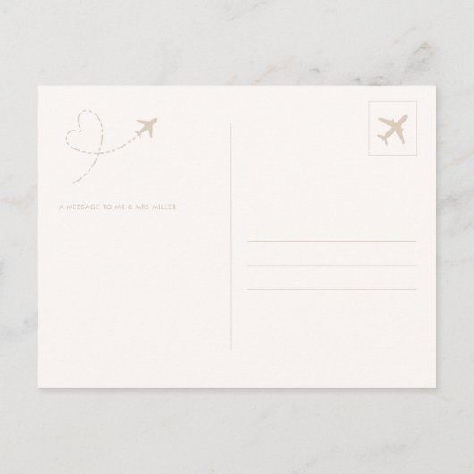 パーソナライズされたの結婚ゲストブックはがき（縦） ポストカード (裏面)