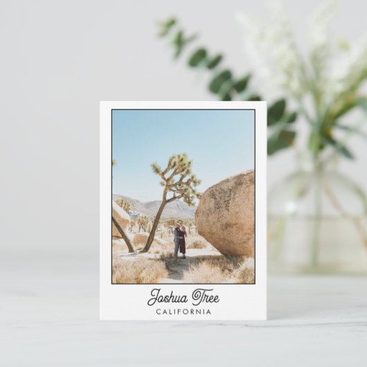 パーソナライズされたの結婚ゲストブックはがき（縦） ポストカード (スタンド正面)