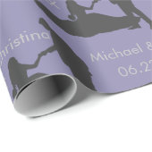 パーソナライズされたの結婚ドレスシルエット ラッピングペーパー (ロールコーナー)