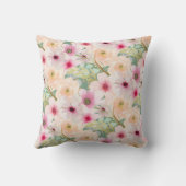 パーソナライズされたの結婚フローラ・クロス クッション (裏面)