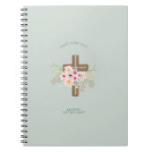パーソナライズされたの結婚フローラ・クロス ノートブック (正面)
