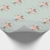 パーソナライズされたの結婚フローラ・クロス ラッピングペーパー (角)