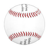 パーソナライズされたの結婚リングや輪担い 野球ボール (裏面)