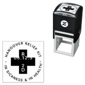 パーソナライズされたの結婚二日酔いレリーフ、 浮き彫りキット セルフインキングスタンプ (インサイチュ)