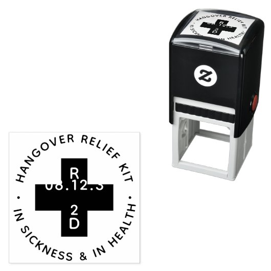 パーソナライズされたの結婚二日酔いレリーフ、 浮き彫りキット セルフインキングスタンプ (インサイチュ)