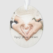 パーソナライズされたの結婚写真は永遠に オーナメント (正面)