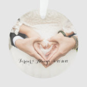 パーソナライズされたの結婚写真は永遠に オーナメント (正面)