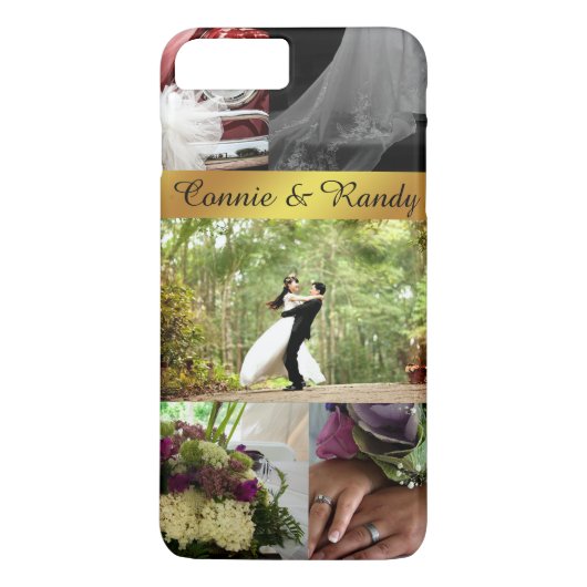 パーソナライズされたの結婚写真コラージュiPhoneケース Case-Mate iPhoneケース (裏面)