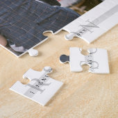 パーソナライズされたの結婚写真ジグソーパズル ジグソーパズル (側面)