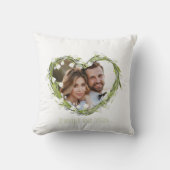 パーソナライズされたの結婚写真装飾用クッション クッション (正面)