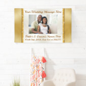 パーソナライズされたの結婚文字と写真のバナー 横断幕 (インサイチュ)