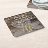 パーソナライズされたの結婚狩り スクエアペーパーコースター (アングル)