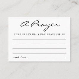 パーソナライズされたの結婚祈りの言葉カード – シンプル コーリングカード