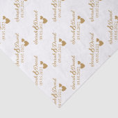 パーソナライズされたの結婚金ゴールドハート 薄葉紙 (詳細)