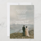 パーソナライズされたの結婚駆け落ち告知 招待状 (裏面)