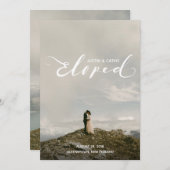 パーソナライズされたの結婚駆け落ち告知 招待状 (正面/裏面)
