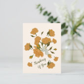 パーソナライズされたの考えヴィンテージブーケカード ポストカード (スタンド正面)