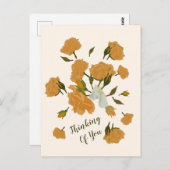 パーソナライズされたの考えヴィンテージブーケカード ポストカード (正面/裏面)