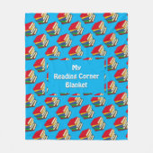 パーソナライズされたの読CORNER BOOKSシアン フリースブランケット (正面)